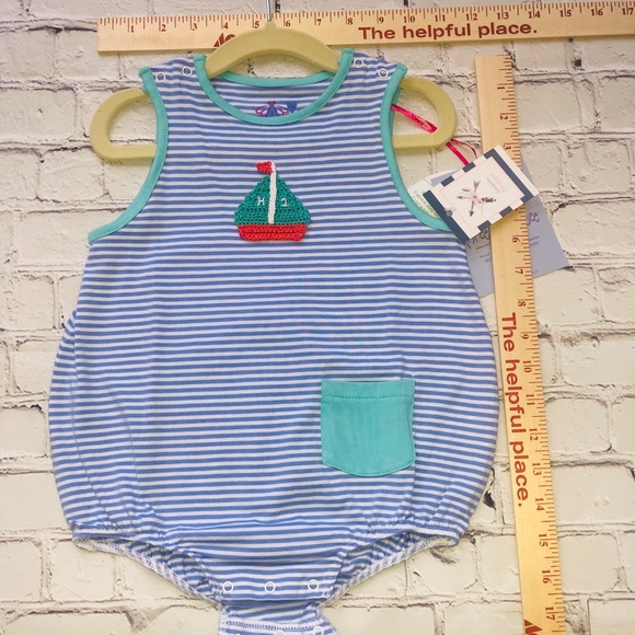 Boys 18 month customized sailboat bubble suit - Picture 3 of 3